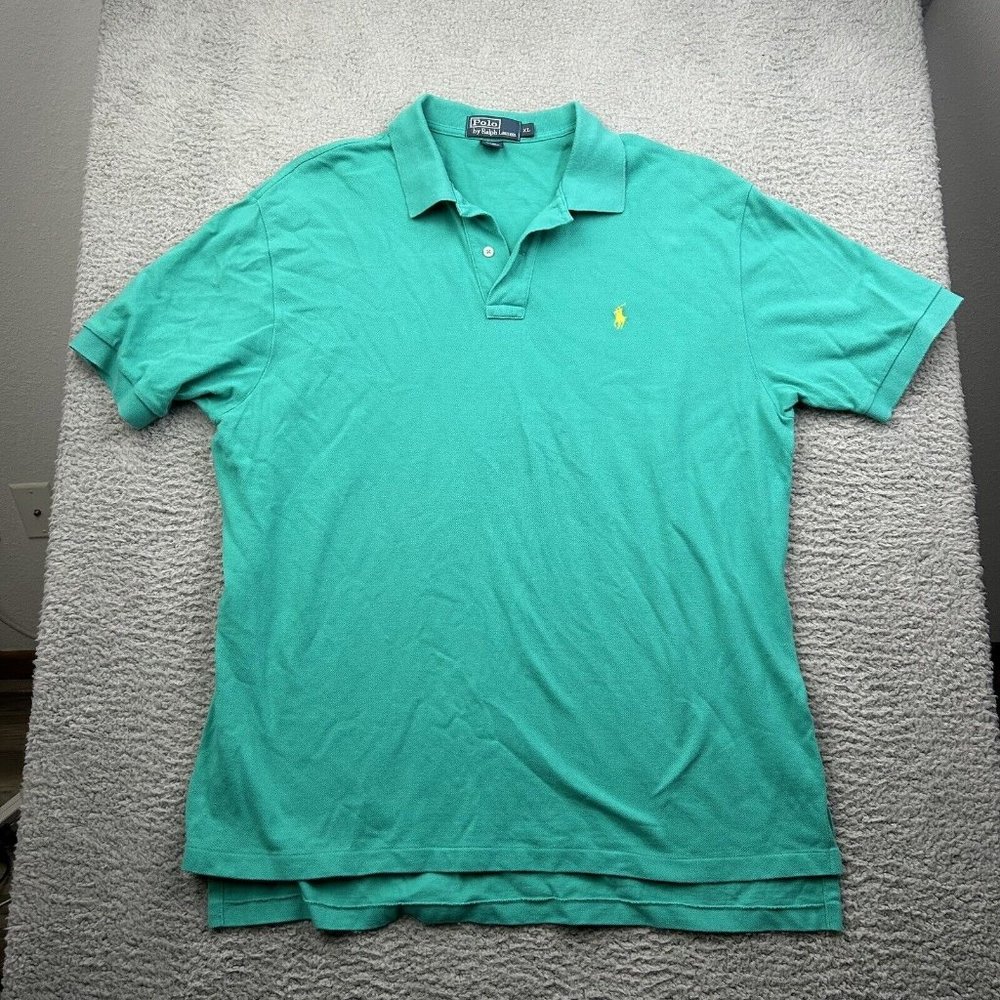 Polo Ralph Lauren Light Green Teal Short Sleeve Shirt Size XL Mens